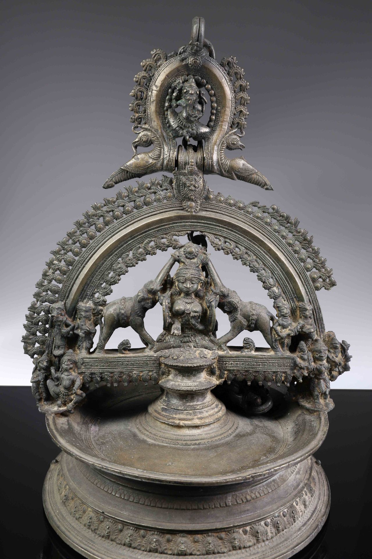 LAMP DEPICTING GAJALAKSHMI - Image 5 of 9