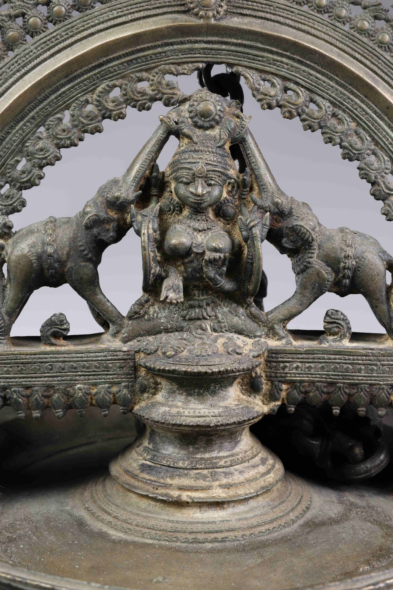 LAMP DEPICTING GAJALAKSHMI - Image 7 of 9