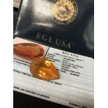 Large 12.99ct EGL Orange Fire Opal (Pear shape)