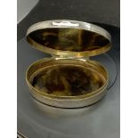 VINTAGE HALLMARKED SILVER TORTOISESHELL BOX