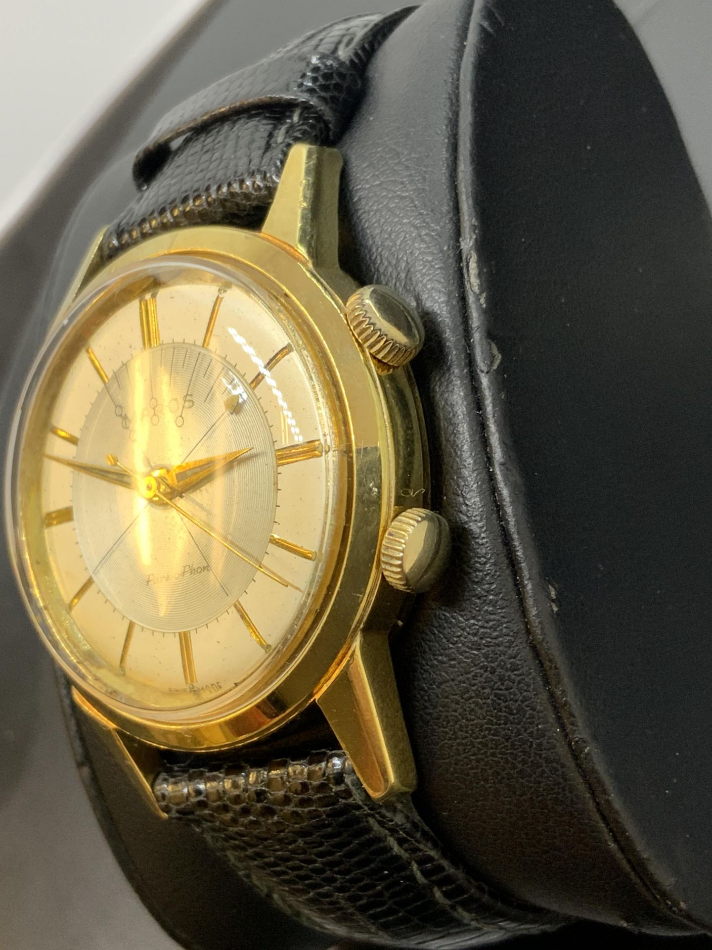 1960's MAROS PARK-O-PHON ALARM WATCH IN YELLOW METAL 35mm - Image 5 of 8