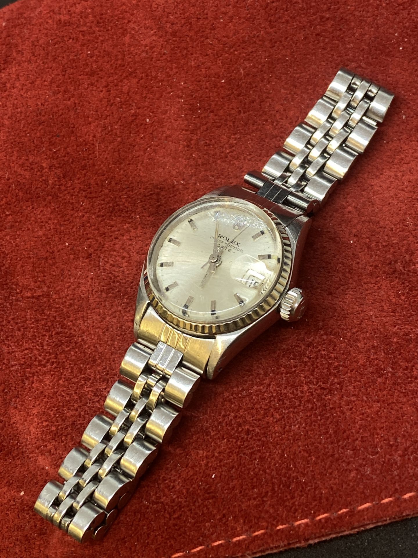 LADIES WHITE GOLD & STEEL ROLEX WATCH - Image 9 of 12