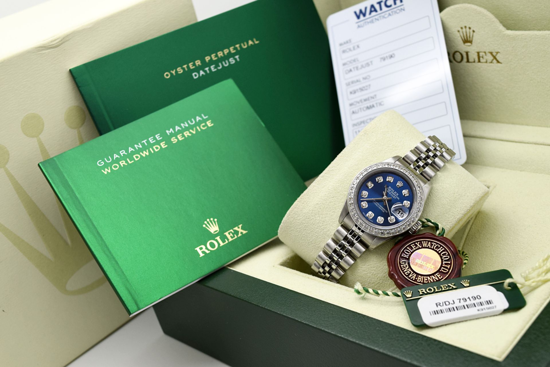 Ladies Rolex Datejust 26mm (Navy Blue Diamond Dial) with Boxset and Authenticity Card - Image 3 of 11