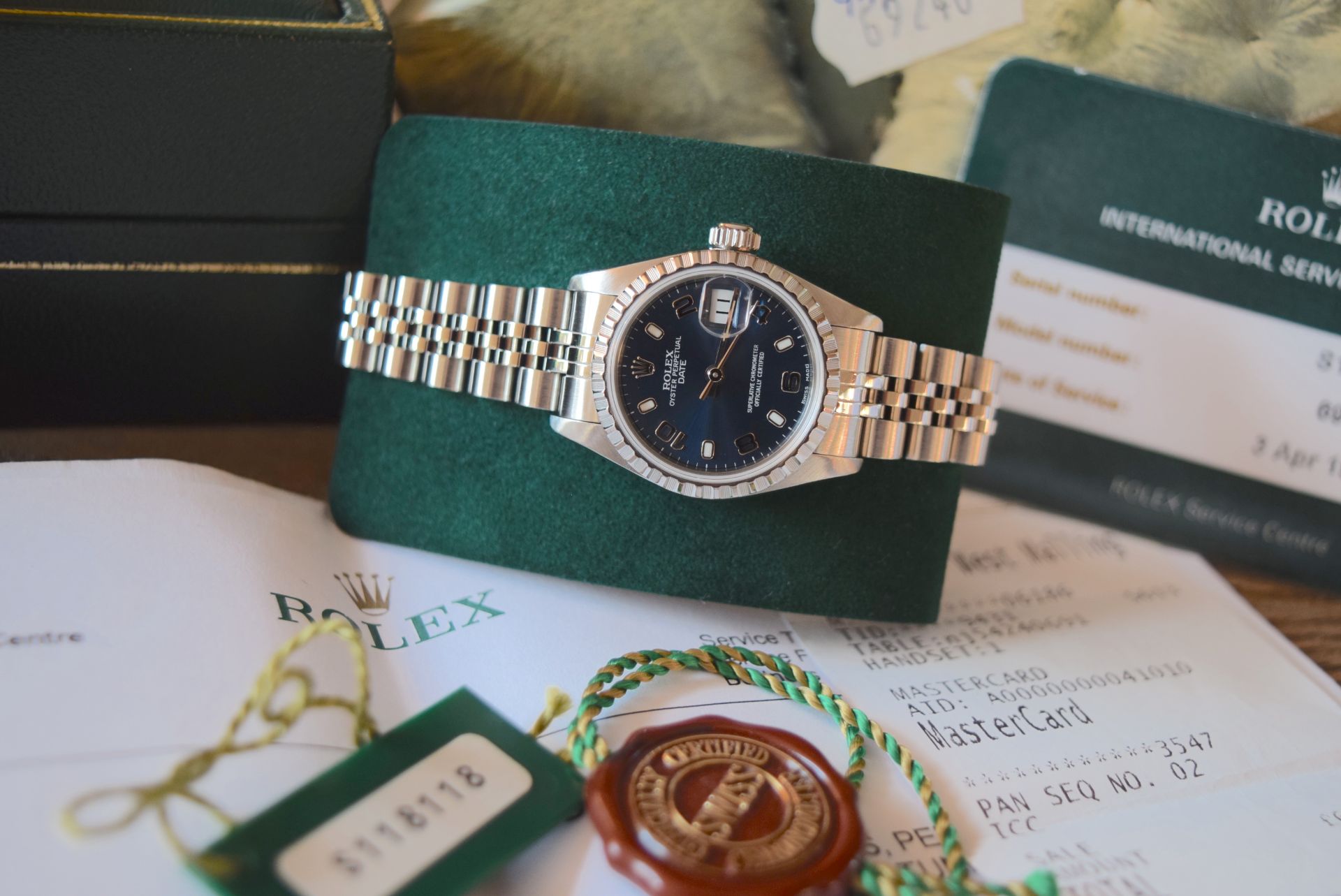 Rolex Datejust 26' Ref. 69240 - Blue Dial/ Jubilee Model - *Original Set & Certificate* - Image 22 of 25