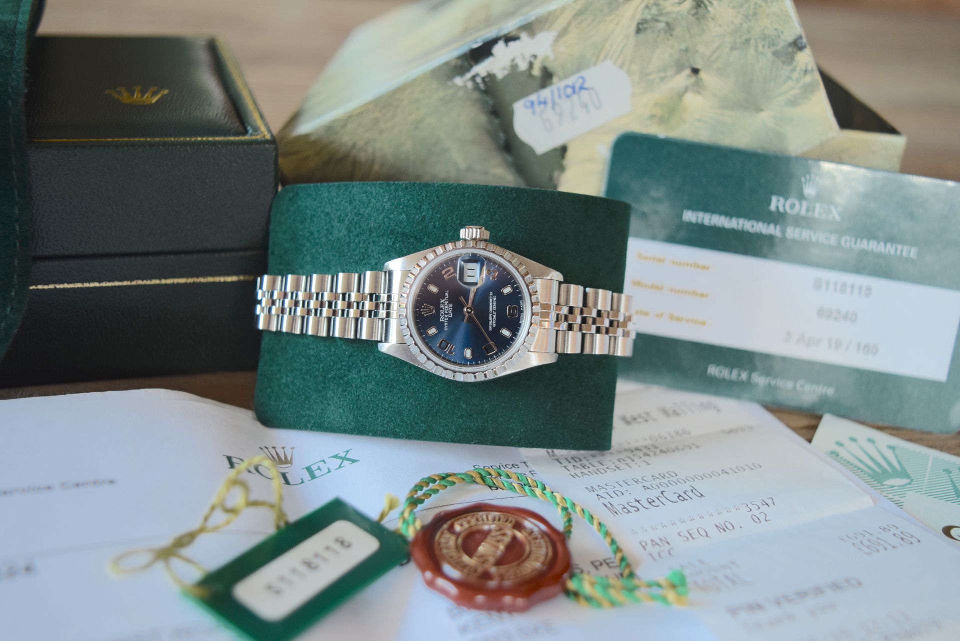 Rolex Datejust 26' Ref. 69240 - Blue Dial/ Jubilee Model - *Original Set & Certificate* - Image 3 of 25