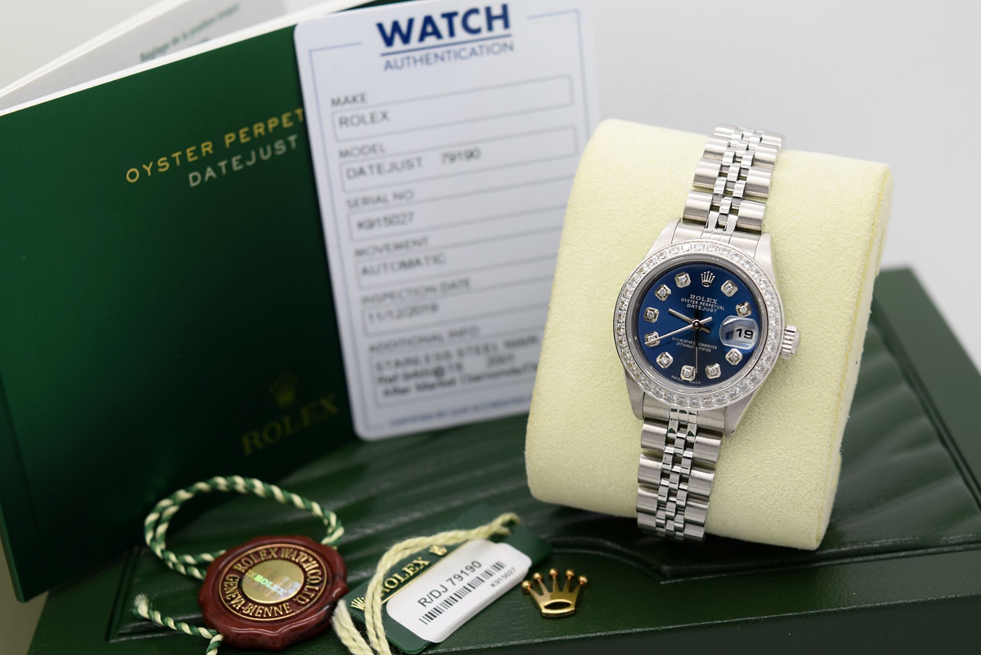 Ladies Rolex Datejust 26mm (Navy Blue Diamond Dial) with Boxset and Authenticity Card - Image 5 of 11