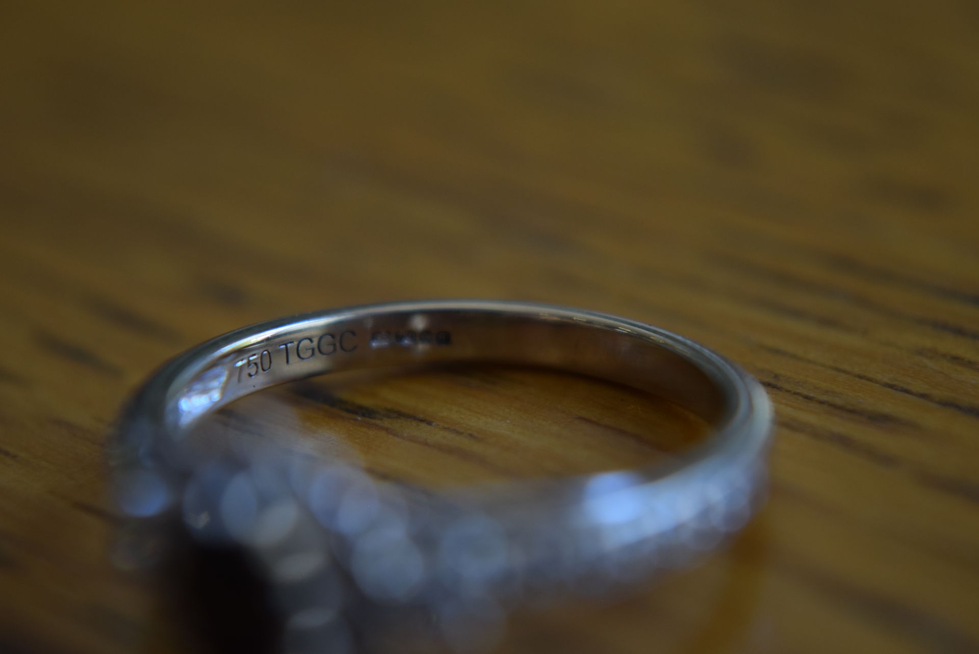 18k Diamond & Sapphire Ring (Size N 1/2) - Image 4 of 5