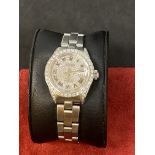 26mm ROLEX STEEL WATCH SET WITH DIAMONDS