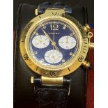 CARTIER CHRONO 18k GOLD WATCH