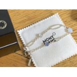 MONT BLANC STERLING SILVER 925 BRACELET WITH CABOCHONS (BOXED)