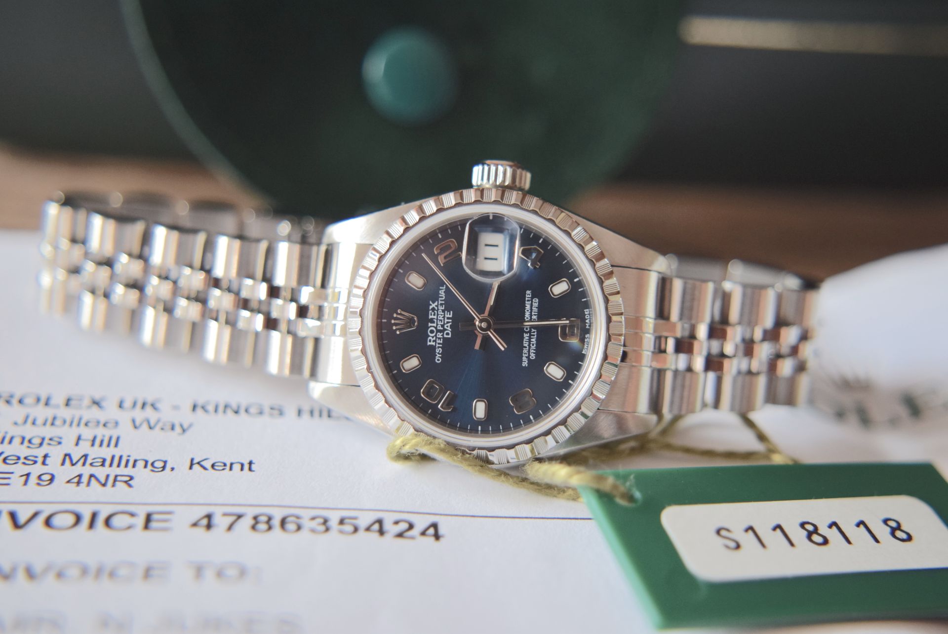 Rolex Datejust 26' Ref. 69240 - Blue Dial/ Jubilee Model - *Original Set & Certificate* - Image 8 of 25