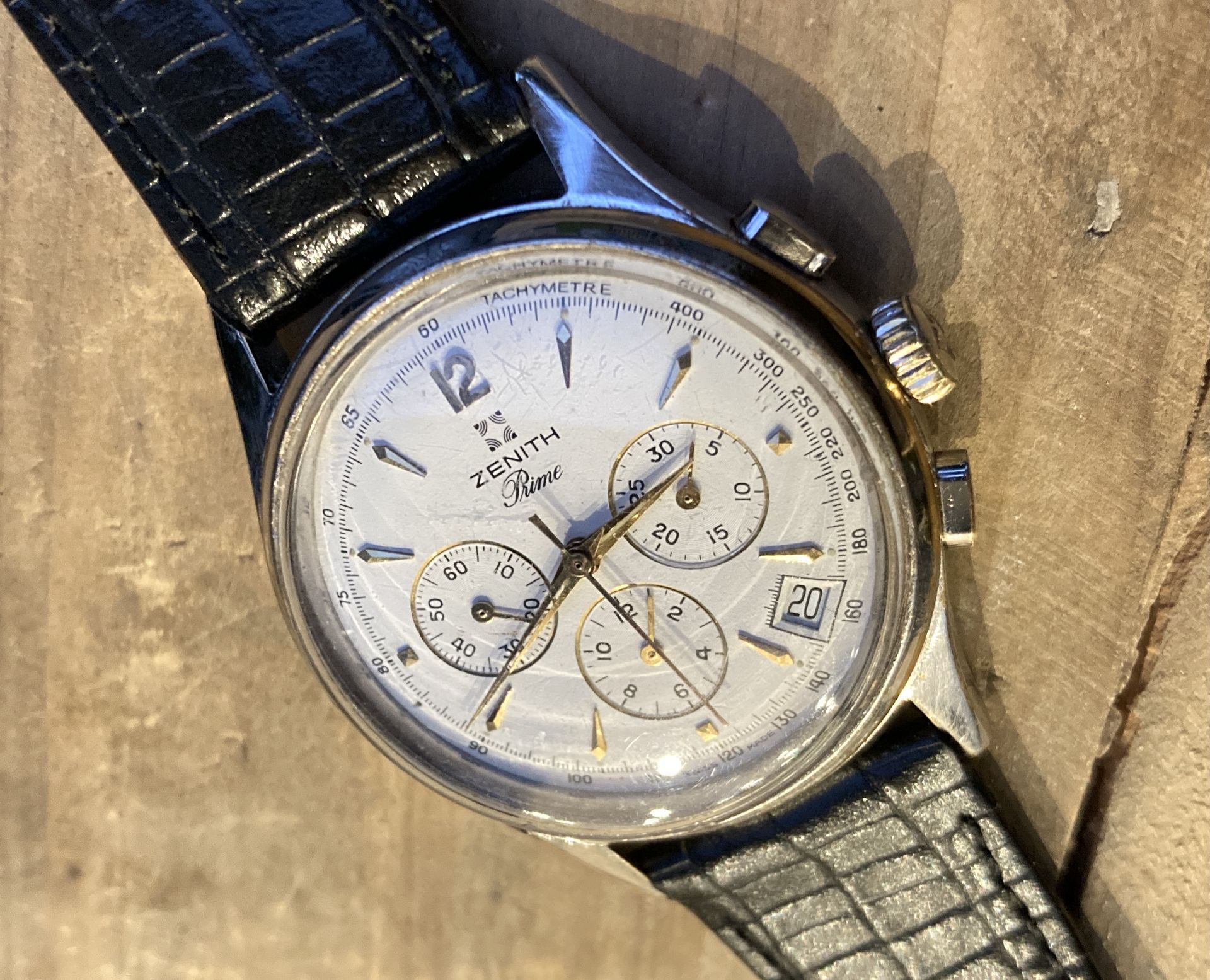 ZENITH PRIME EL PRIMERO CHRONOGRAPH WATCH, WHITE DIAL, APPROX 40MM INC CROWN - Image 2 of 9