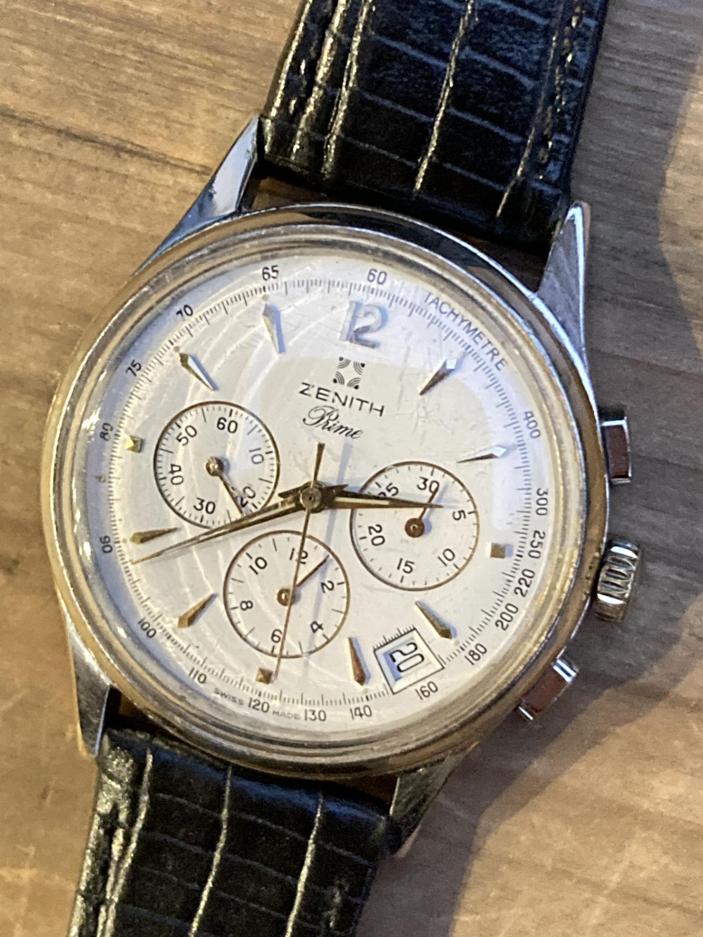 ZENITH PRIME EL PRIMERO CHRONOGRAPH WATCH, WHITE DIAL, APPROX 40MM INC CROWN - Image 3 of 9