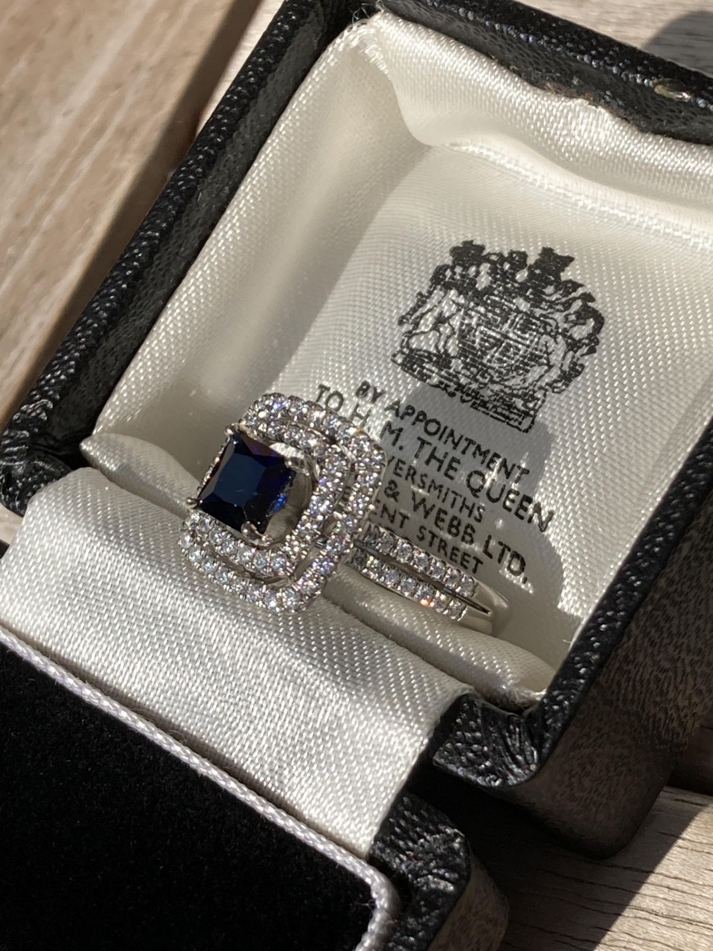 1.51CT BLUE SAPPHIRE & DIAMOND RING, 950 PLATINUM - Image 3 of 8