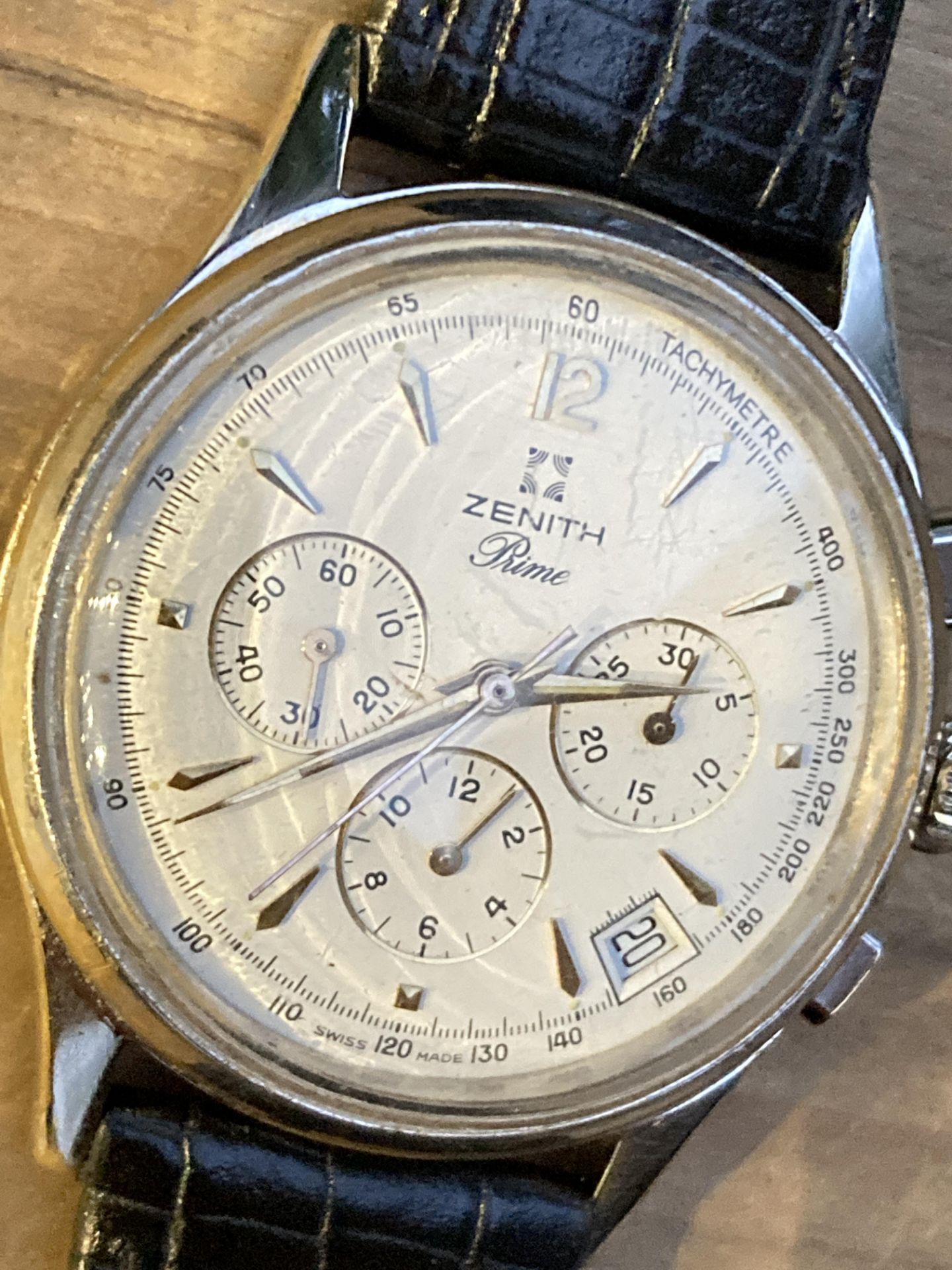 ZENITH PRIME EL PRIMERO CHRONOGRAPH WATCH, WHITE DIAL, APPROX 40MM INC CROWN - Image 4 of 9