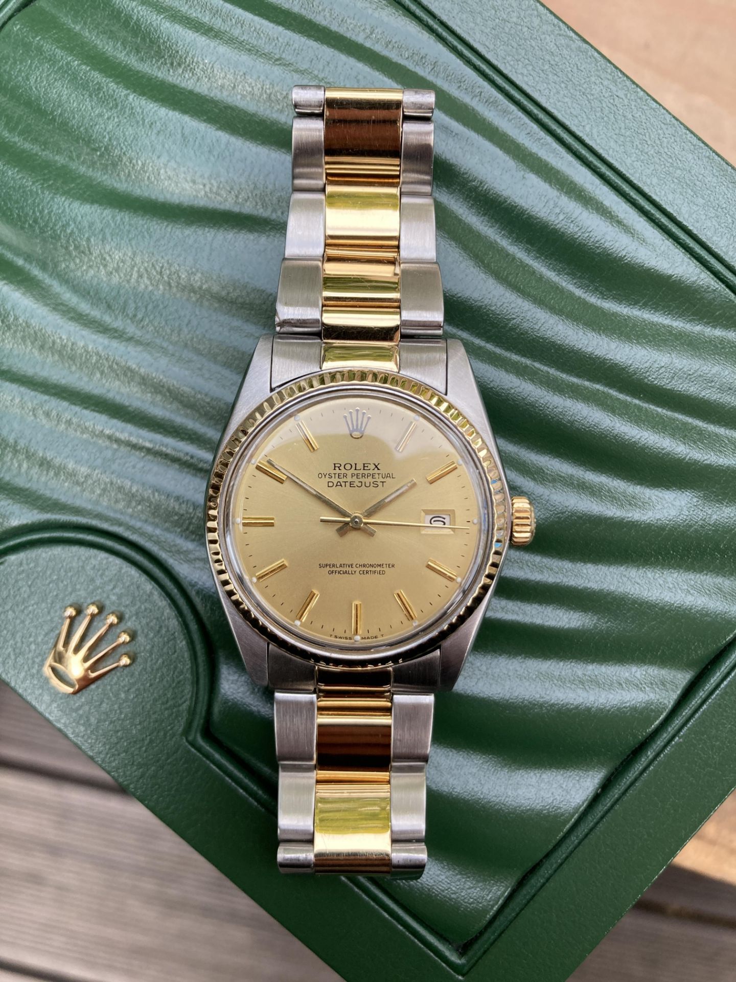 ROLEX DATEJUST 36MM, BIMETAL STAINLESS STEEL & 18CT YELLOW GOLD, CHAMPAGNE DIAL - BOX NOT INCLUDED - Image 8 of 11