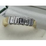 18ct GOLD 1.00ct G/H SI DIAMOND 5 STONE RING