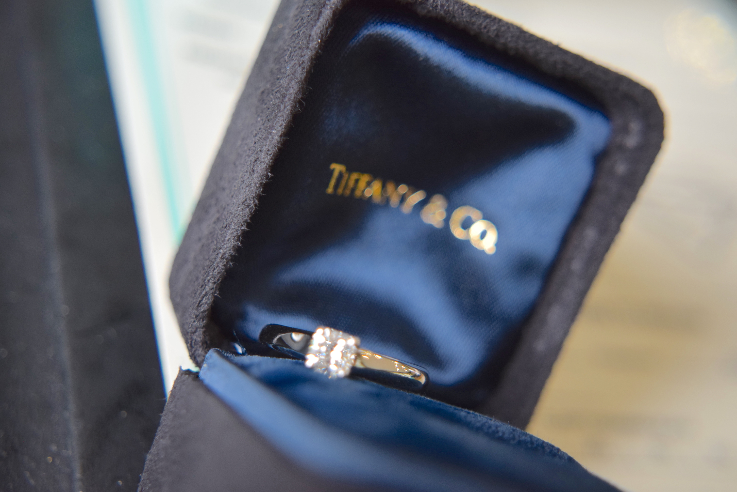 Tiffany & Co. Platinum 'Radiant Cut' Diamond Ring - VS1 / I