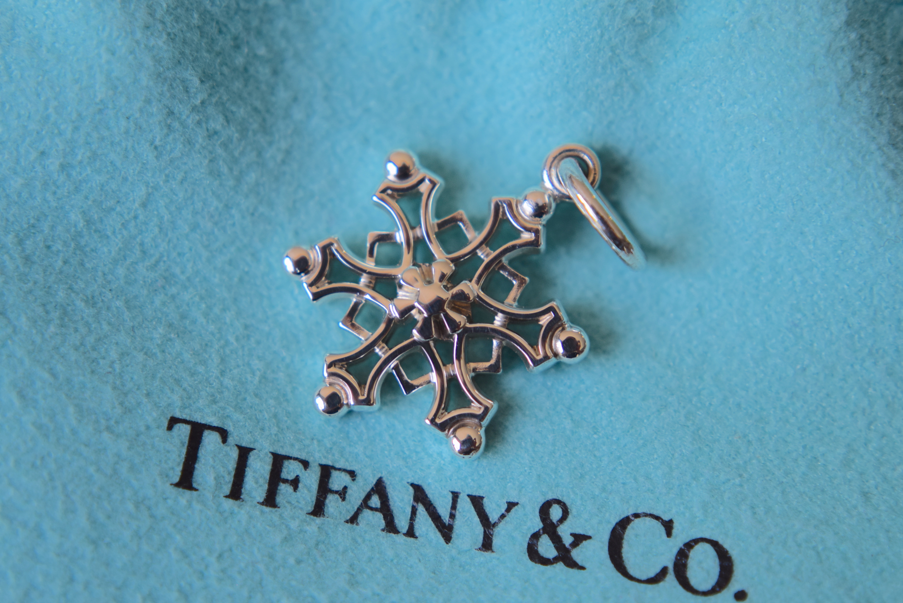 Tiffany & Co. Sterling Silver ""Snowflake"" Charm