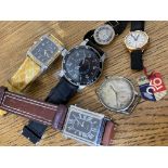 MIXED WATCHES INCLUDING GIRARD PERREGAUX, BURBERRY, ROTARY ETC
