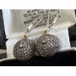 SILVER & GOLD DIAMOND EARRINGS