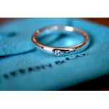 Diamond Tiffany & Co. Sterling Silver Elsa Peretti Ring (Size J)
