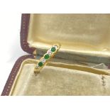 18ct GOLD EMERALD & DIAMOND RING