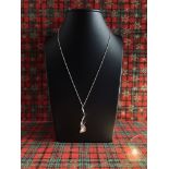 Tiffany & Co. Sterling Silver Frank Gehry "Orchid Twist Drop" Necklace