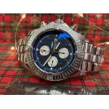 BREITLING A13370 SUPER AVENGER 48.4MM WATCH WITH BLUE DIAL