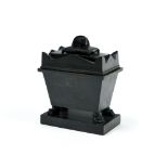 Inkwell shaped like Napoleon I's grave Cast iron with black patina. The Emperor's remains are hidden