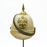 Royal Regiment of Canadian Artillery helmet CANADA, EARLY 20TH CENTURY Cork, copper and textile. The