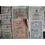 Lot of city bonds RUSSIA Comprenant : Toula 5% 1900 100R (3x dont 2 damaged), Moscow 1910 100 R (2x)
