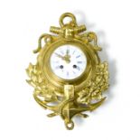 Ship's anchor wall clock 20TH CENTURY WORK Gilt bronze. H : 36 cm Width : 26 cm Depth : 10 cm