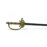 Officer's sword FRANCE, CA. 1830 Gilt brass pommel topped with a heaume, mother-of-pearl handle.