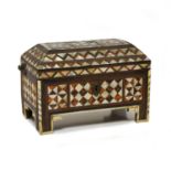 Valuable box TURKEY, 18TH-19TH CENTURY Carved wood decorated with shell and mother-of-pearl