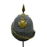 Renfrewshire Rifle Volunteers helmet GREAT BRITAIN, EARLY 20TH CENTURY Cork and felt, the metal