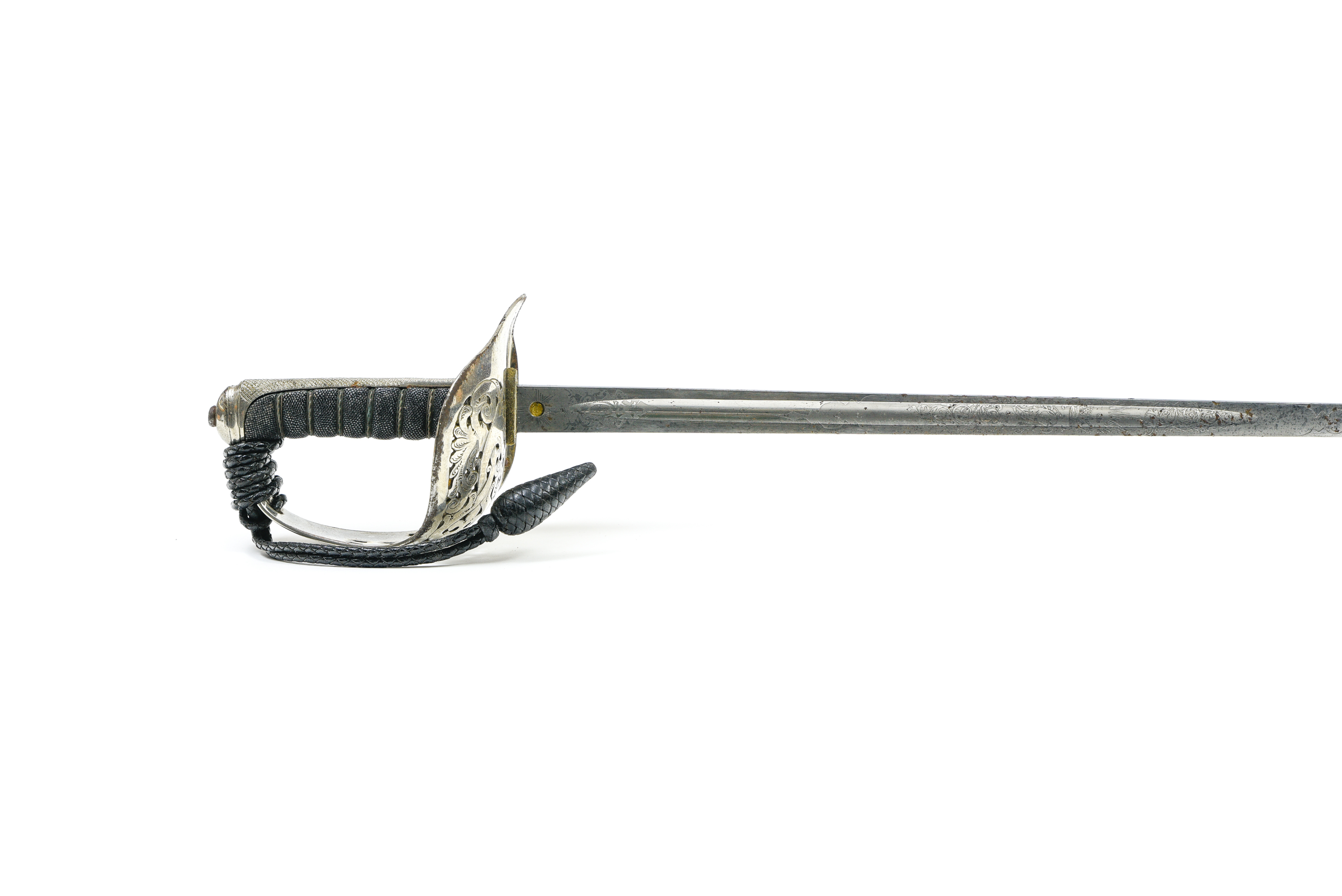 Officer's sabre GREAT BRITAIN, EARLY 20TH CENTURY Handle in roussette, nickel-plated guard,