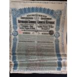 Set of Chinese securities CHINA Including, among others: Lung-Tsing U Hai loan 1913 £20 (18x) with
