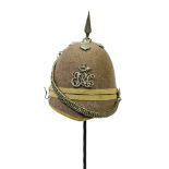 Eton Volunteer Rifle Corps' helmet GREAT BRITAIN, EARLY 20TH CENTURY Cork and textile,