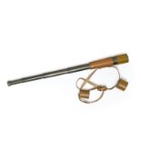 BROADHURST CLARCKSON & Co Telescopic spyglass 20TH CENTURY Metal with its harness and fawn leather