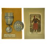 Colonial medal, FRANCE, Silver medal with a SENEGAL AND SUDAN bar, glued to a card with velvet,