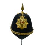 Yorkshire Regiment's helmet GREAT BRITAIN Cork and felt, the metal plaque bears the motto "HONI SOIT