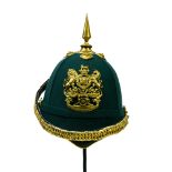 Royal Regiment of Canadian Artillery helmet GREAT BRITAIN, EARLY 20TH CENTURY Cork and textile, with