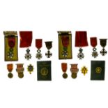 Group of decorations, FRANCE, Legion of Honor, Officer's Cross, Third Republic model; Knight's Cross