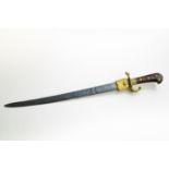 Hunting knife and partisan spearhead Rococo German hunting knife, 18th century. Blade is heavily