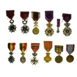 Group of decorations, BELGIUM, Order of Leopold, civilian officer's cross, bilingual; miniature,