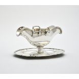 Gravy boat AUSTRIA-HUNGARY, LATE 19TH CENTURY 800 silver, guarantee hallmark and triangular