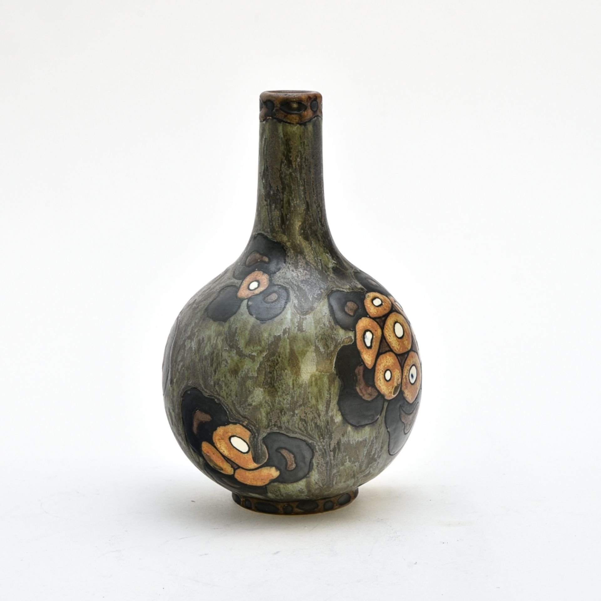 Charles CATTEAU (1880-1966) Floral vase Sandstone, 773 decor. Signed Ch. Catteau Grs Keramis, - Image 2 of 3