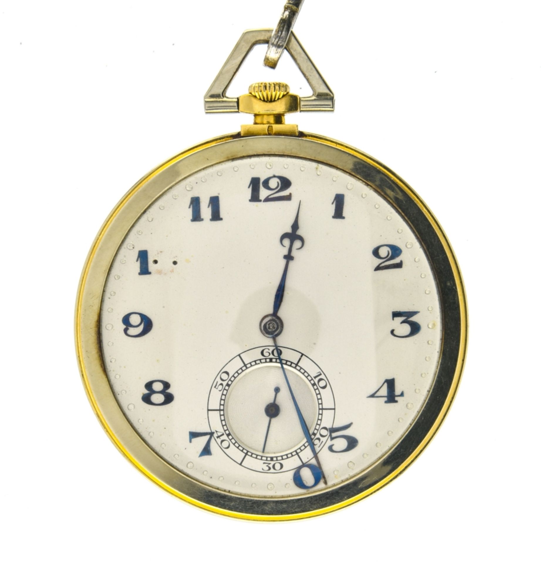 Paul Ditisheim Paul Ditisheim fob watch SWITZERLAND 18 kt yellow and white gold pocket watch,