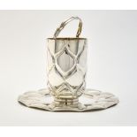 Fratelli CACCHIONE & WOLFERS Frres Ice bucket with its tray sterling silver, hallmarks: